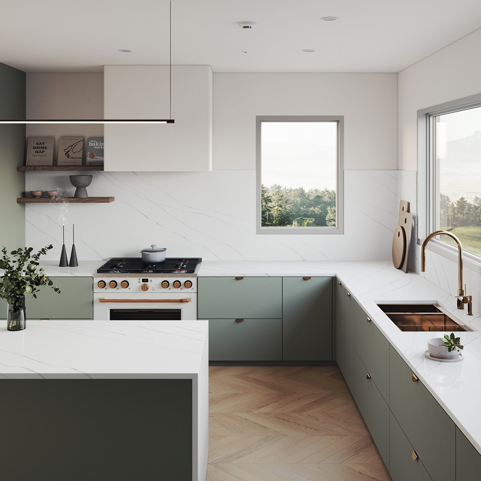 haus oli様インフラータ Calacatta Fiore, HIMACS - Solid Surface Countertops | LX Hausys US